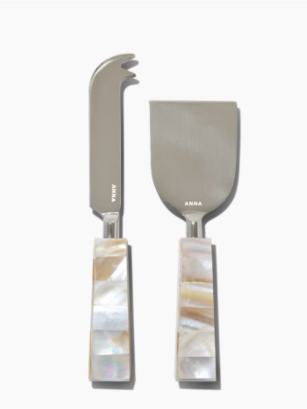 Anna New York Set of Two Mother of Pearl Cheese Knives